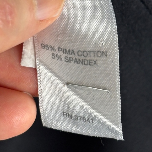 J Jill Pure Jill Stretch Cotton Crew Neck LongSleeve Tee Top XL Black Minimalist - Picture 4 of 11